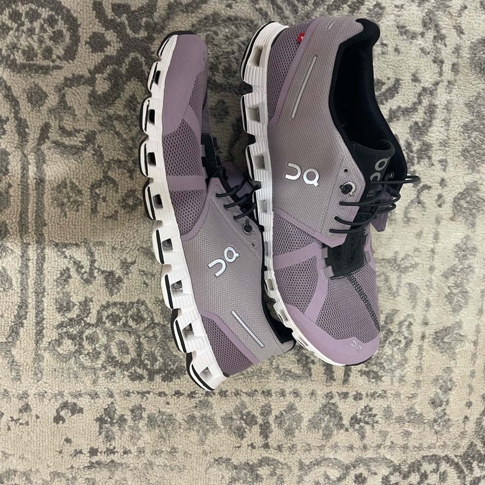 On Running Lavender and Black Athletic Shoes